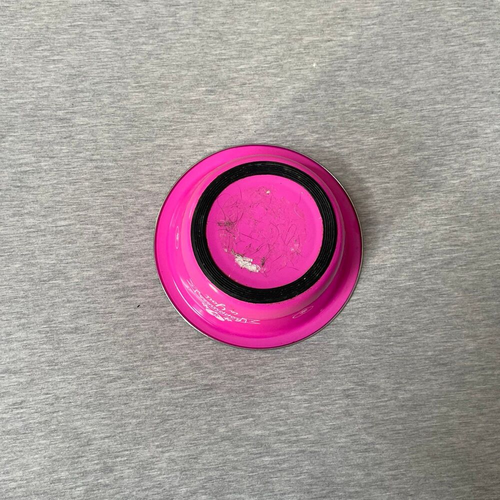 Petco Stainless Steel Happiness is You Pink Pet Water & Food Bowl - Picture 9 of 10